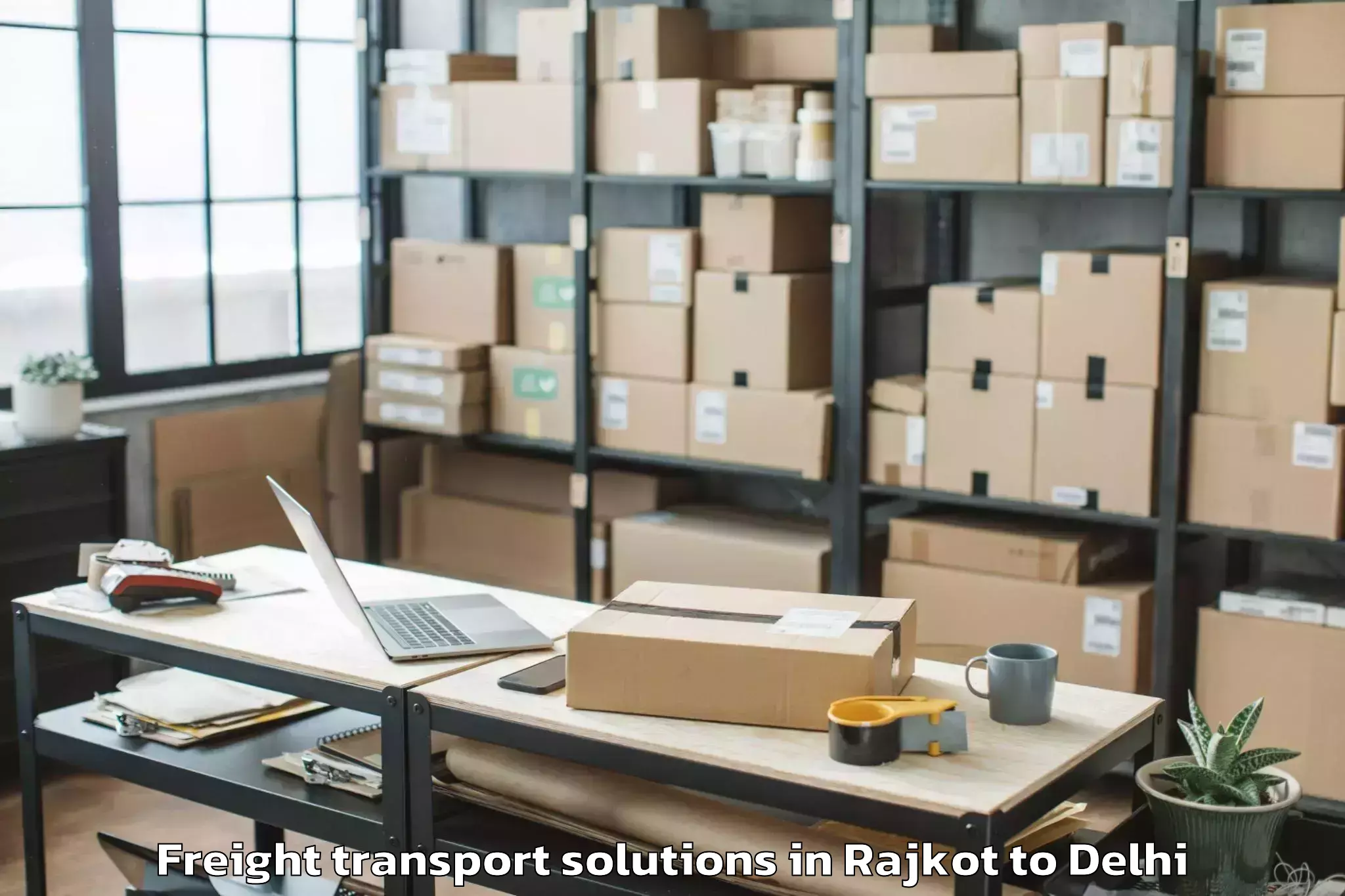 Expert Rajkot to Burari Freight Transport Solutions